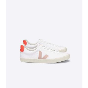 Women's Veja ESPLAR SE CANVAS Sneakers White/Orange | SG 605YXF